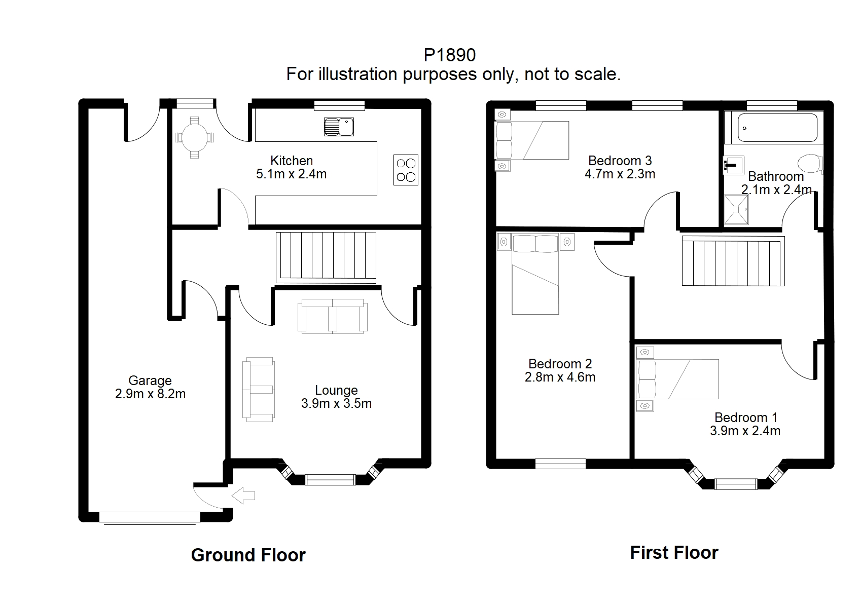 Illustrative floor plan for 2 Kirkstone Drive